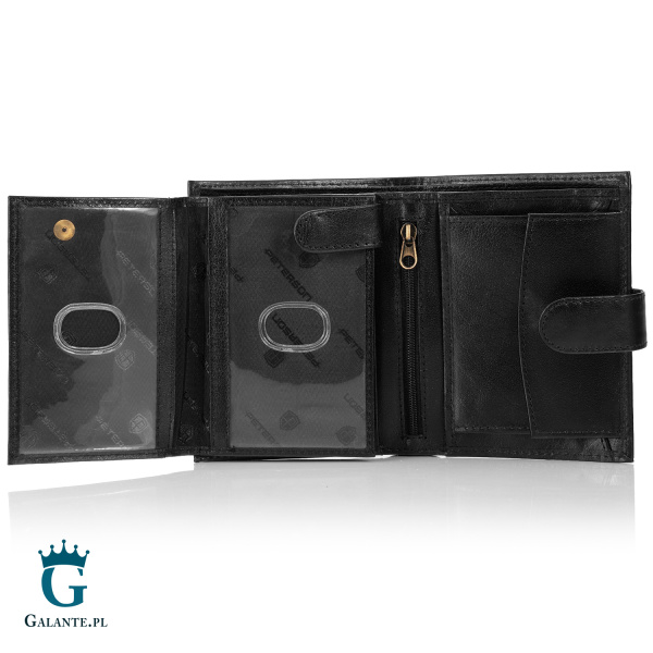 Duży Skórzany Portfel Męski z Zapięciem PETERSON 339Z