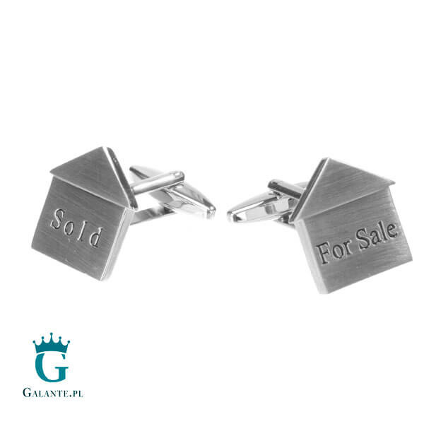 Spinki do mankietów dla agenta nieruchomości “Sprzedane!”