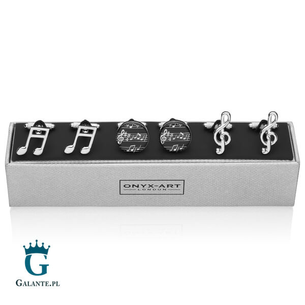 Zestaw spinek do mankietów na prezent dla muzyka