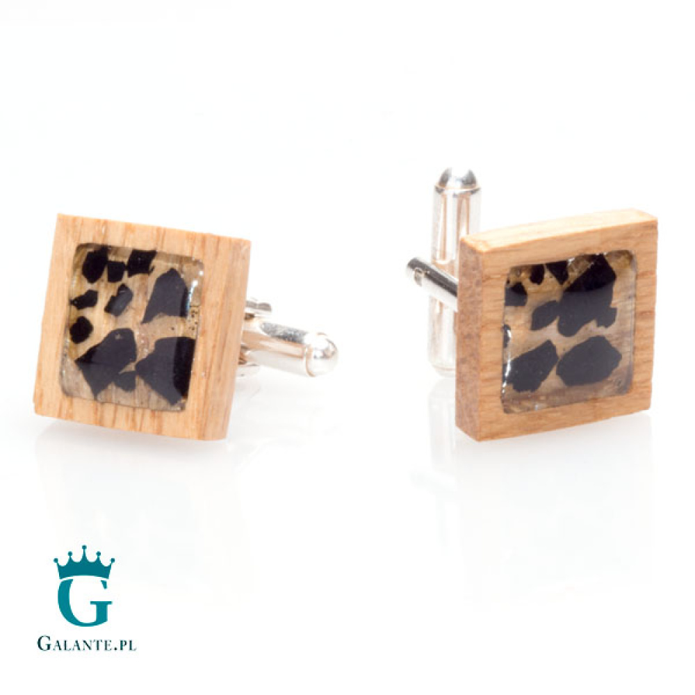 Spinki do mankietów Drewno w Żywicy X2 BRIAR4