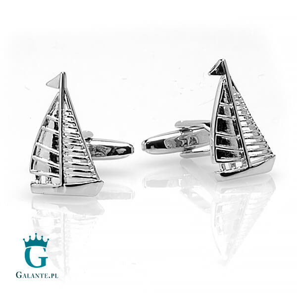 Spinki do mankietów Srebrne Żaglówki X2 NC024