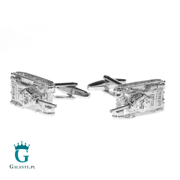 Spinki do mankietów Srebrne Czołgi X2 PSN212