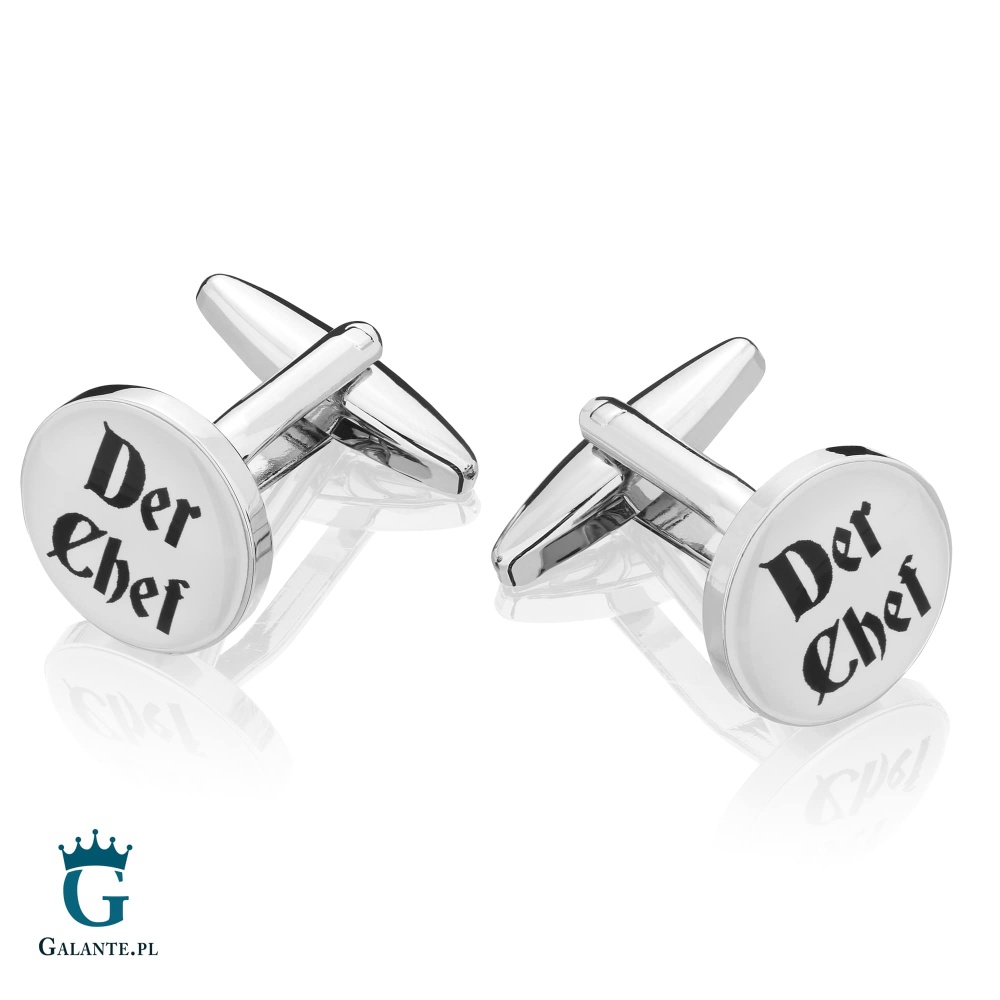 Czarne spinki do mankietów dla szefa X2 The Boss