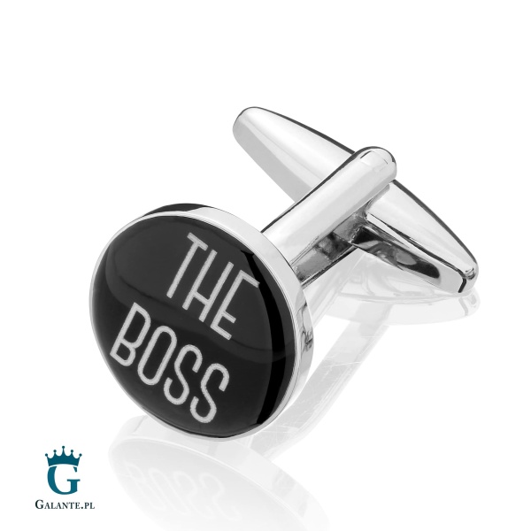 Czarne spinki do mankietów dla szefa X2 The Boss