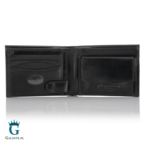 Czarny Skórzany Portfel PETERSON 334 z RFID