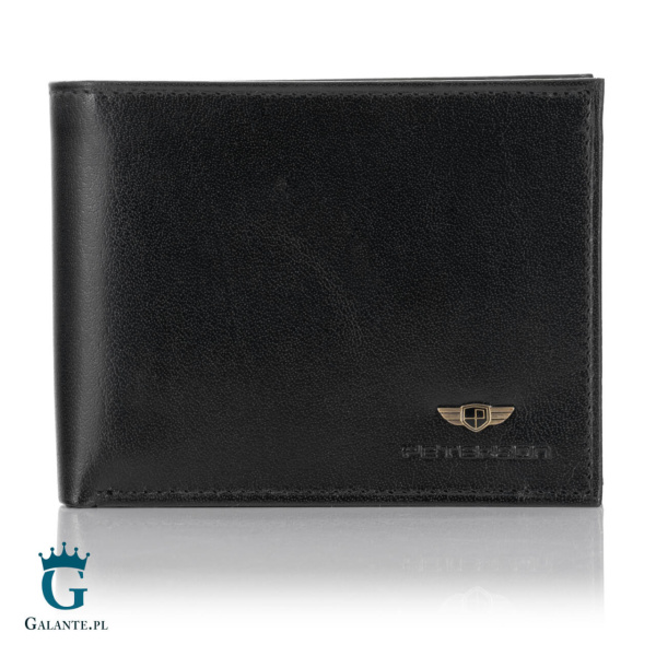 Czarny Skórzany Portfel PETERSON 334 z RFID