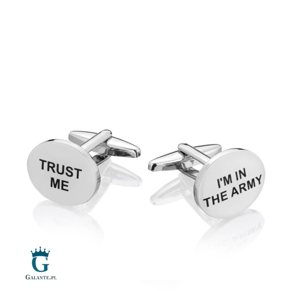 Spinki do mankietów X2 Trust me I’am in Army