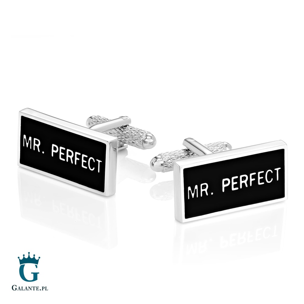 Spinki do mankietów Mr. Perfect – Pan Doskonały KC-932 Onyx-Art London