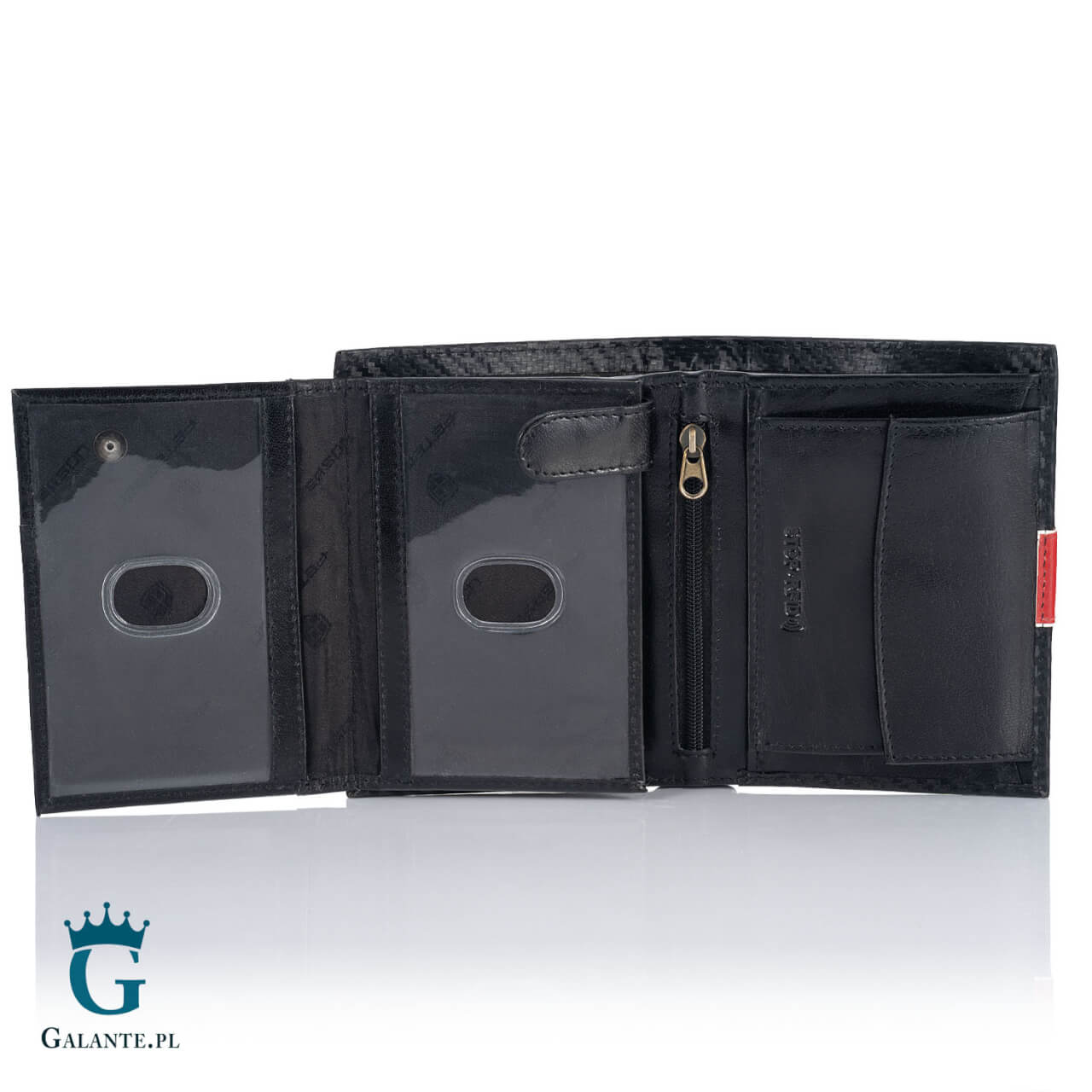 Pionowy-Portfel-Skorzany-PETERSON-Black-Red-317-26224 Pionowy Portfel Skórzany PETERSON Black&Red 317