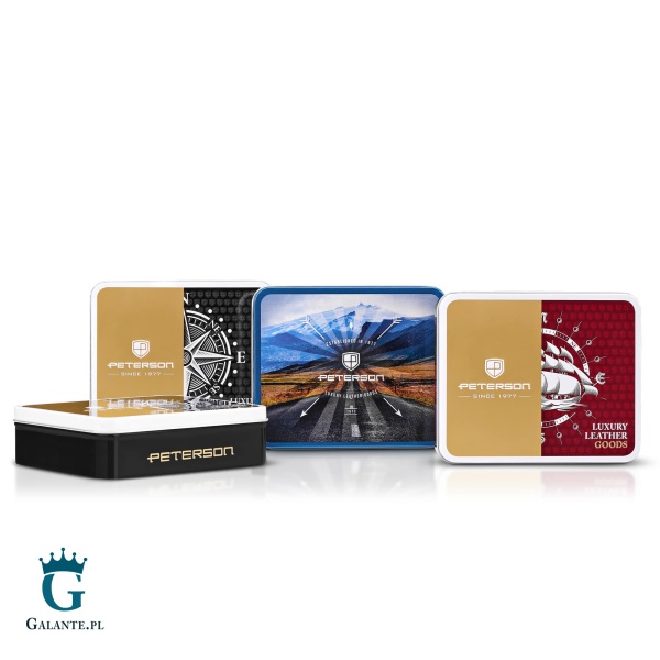 Pojemny portfel skórzany PETERSON N01-VT