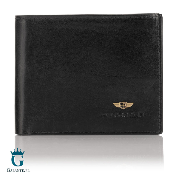 Pojemny portfel skórzany PETERSON N01-VT
