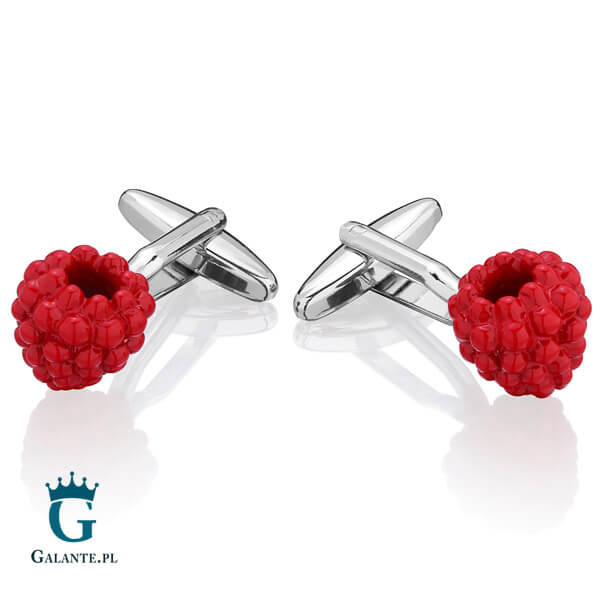 Spinki do mankietów X2 Czerwona Malina