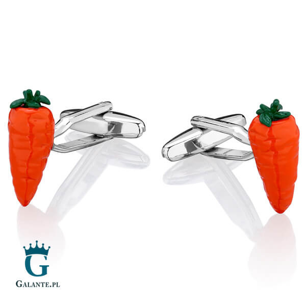 Spinki do mankietów X2 Pomarańczowa Marchewka