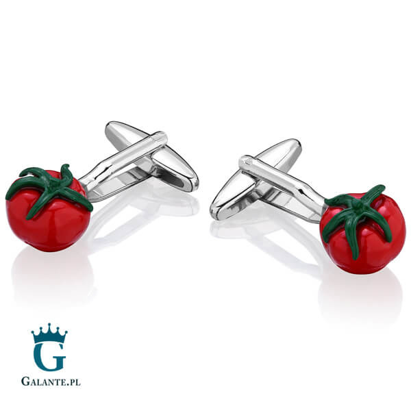 Spinki do mankietów X2 Czerwony Pomidor