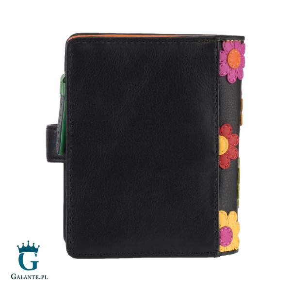Portfelik skórzany damski kwiatki Visconti DS-80