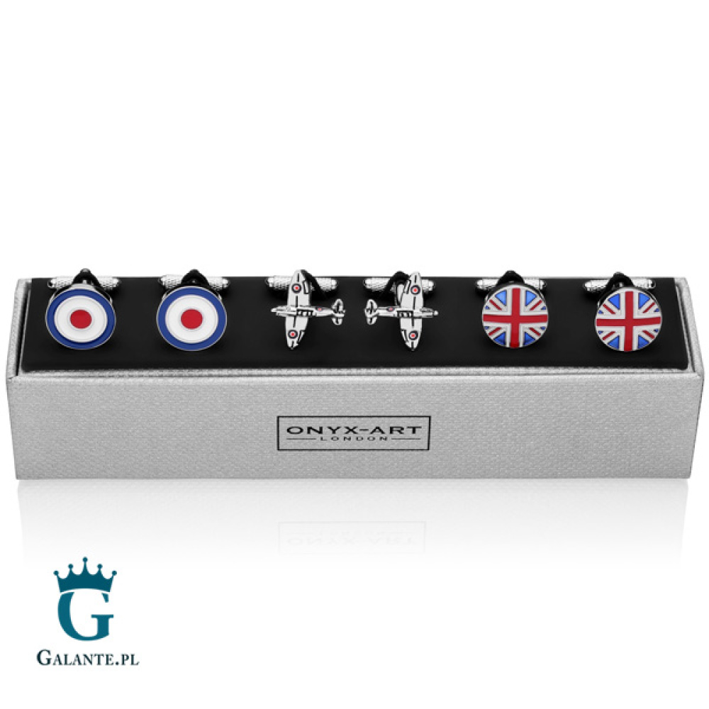 Militarny zestaw spinek do mankietów na prezent dla żołnierza