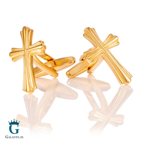 Spinki do mankietów Ozdobny Krzyżyk X2 AJ800