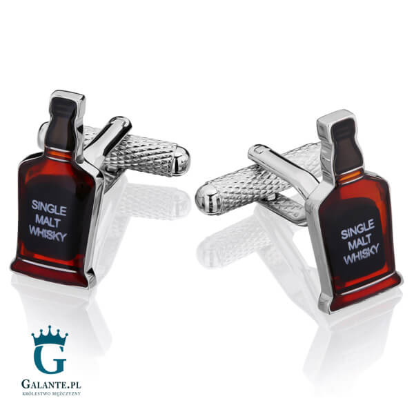 Spinki do mankietów Butelka Whisky