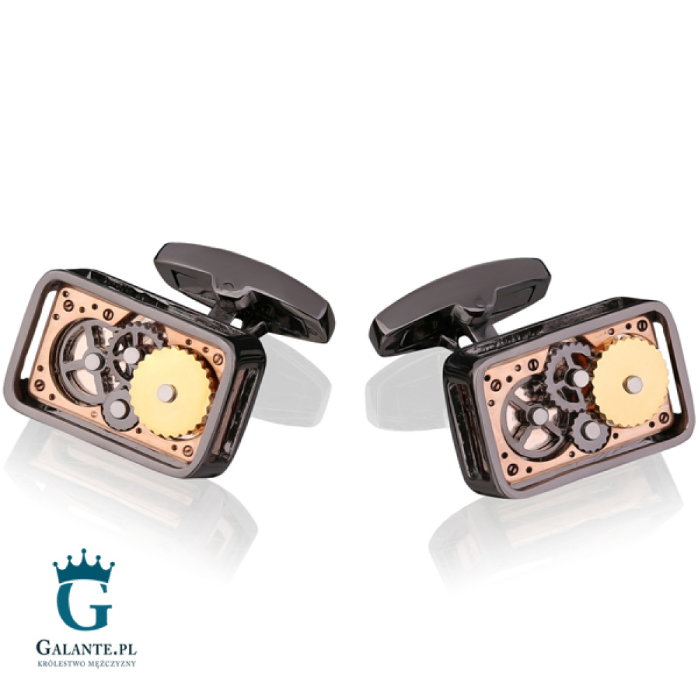 Spinki do mankietów Niebieskie kwadraty PS-177