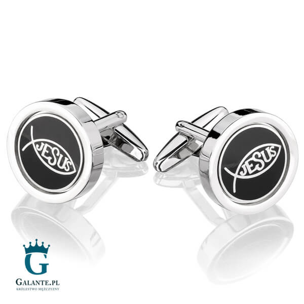 Spinki do mankietów Ryba Symbol X2 Ichthys Jezus