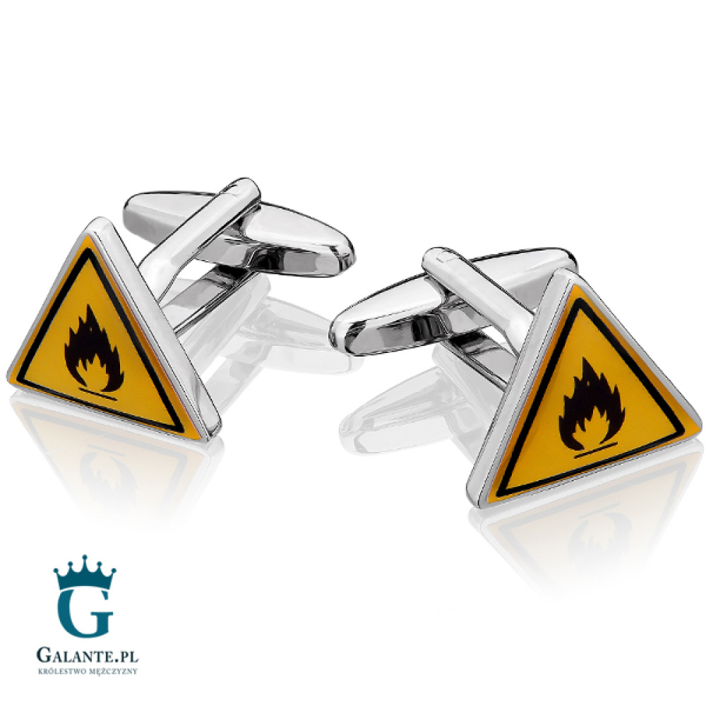 Spinki do mankietów X2 Uwaga! Substancja toksyczna