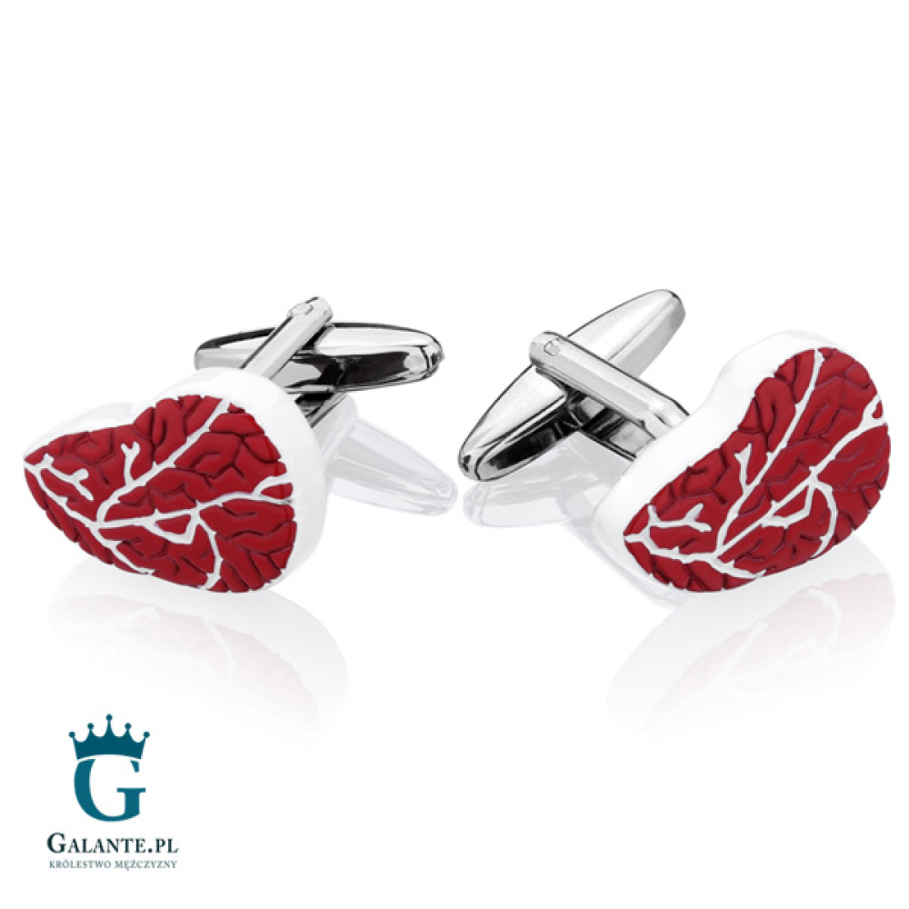 Srebrne spinki do mankietów z bursztynem SMB-006