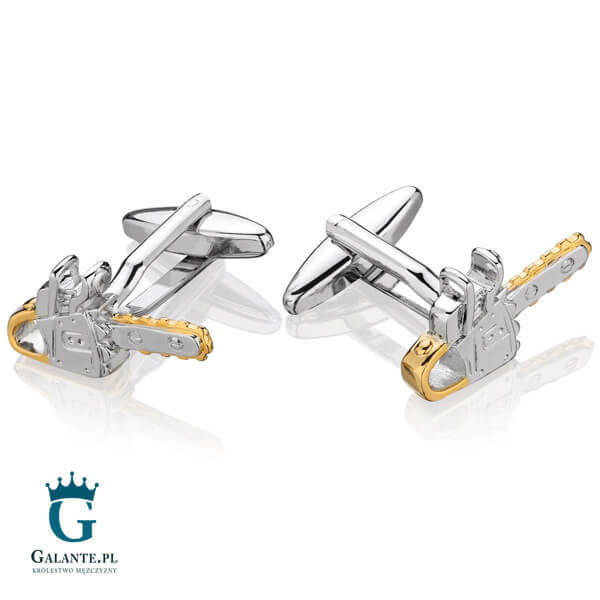 Spinki do mankietów X2 Piła łańcuchowa