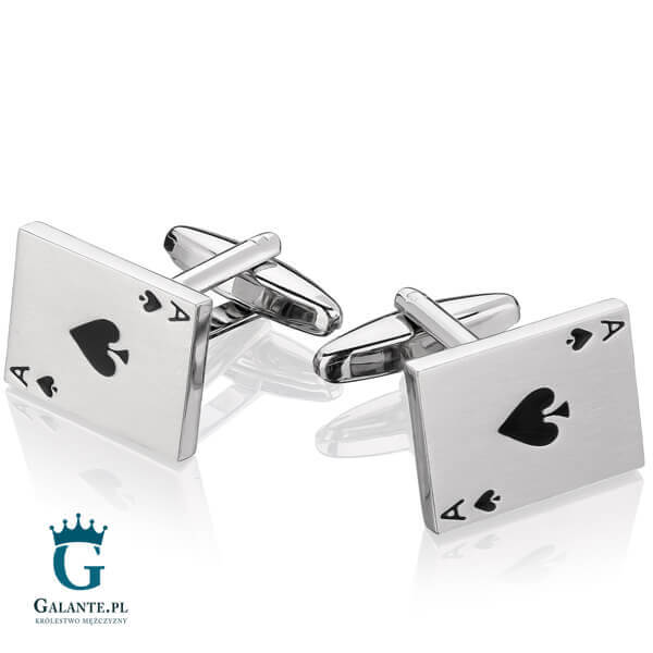 Spinki do mankietów X2 Karta As Pik