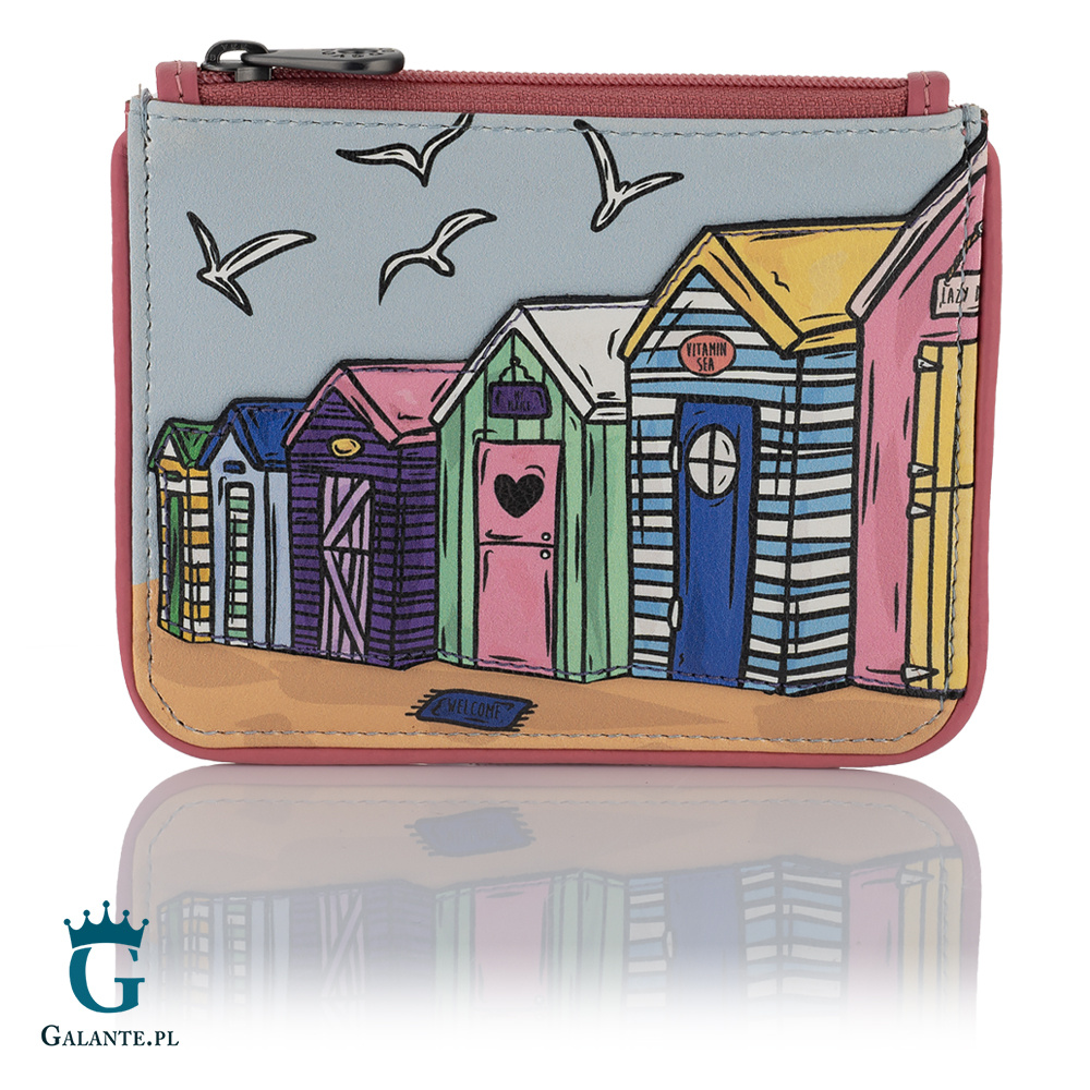 Damskie skórzane etui na karty Zebry Yoshi