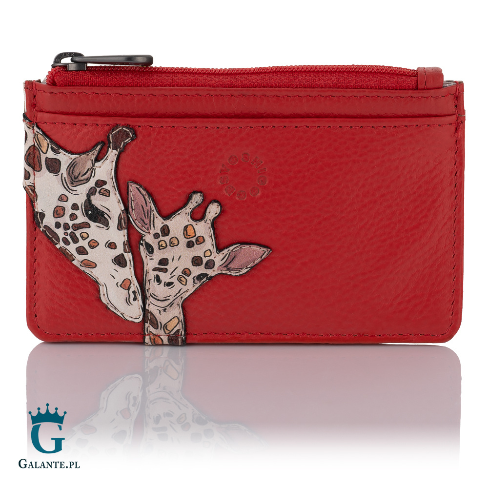 Damskie skórzane etui na karty Zebry Yoshi