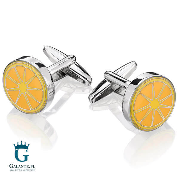 Spinki do mankietów X2 Plaster Pomarańczy