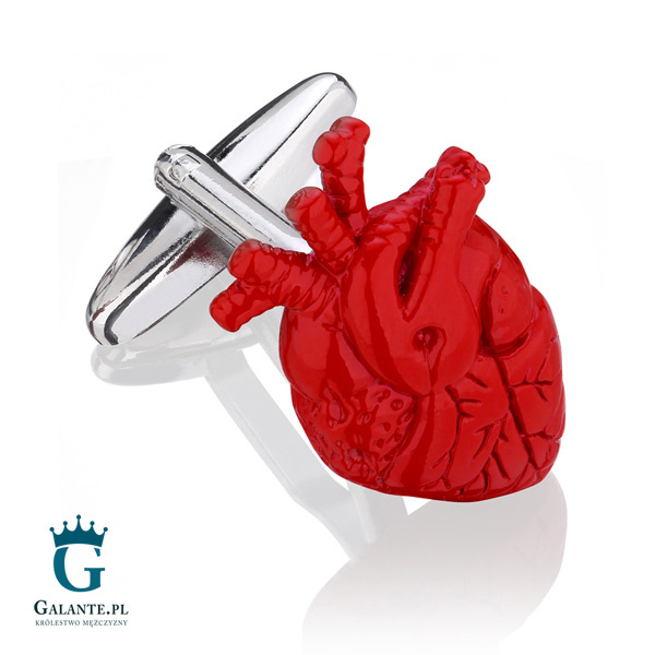 Spinki do mankietów X2 Serce anatomiczne