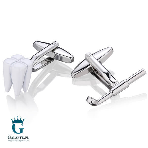 Spinki do mankietów X2 Prezent dla Dentysty