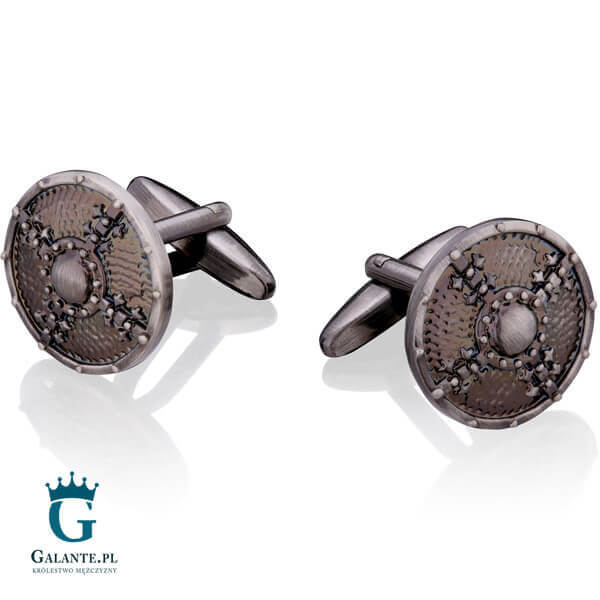 Spinki do mankietów X2 Tarcza wikinga