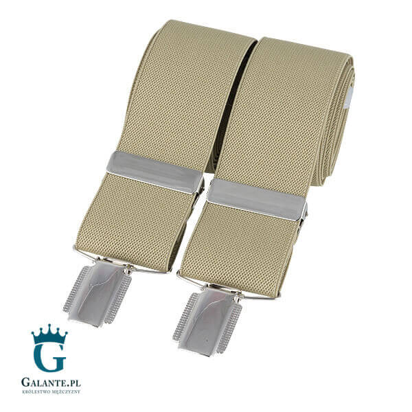 Szelki do spodni Beżowe BR-004