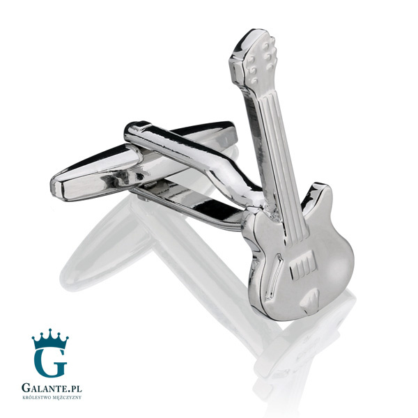 Spinki do mankietów X2 Srebrne Gitary