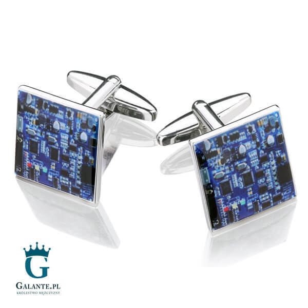 Spinki do mankietów X2 Płyta Główna Blue