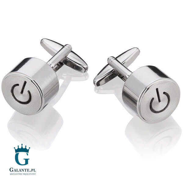 Spinki do mankietów X2 Przycisk Power