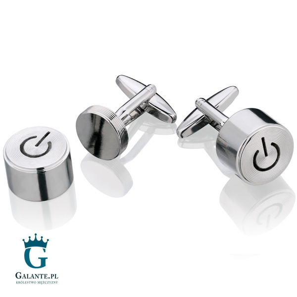 Spinki do mankietów X2 Przycisk Power