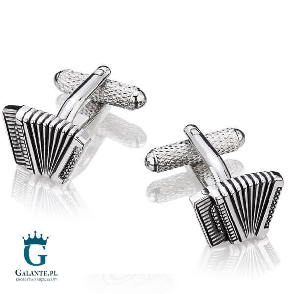 Spinki do mankietów Akordeon KC-589 Onyx-Art London