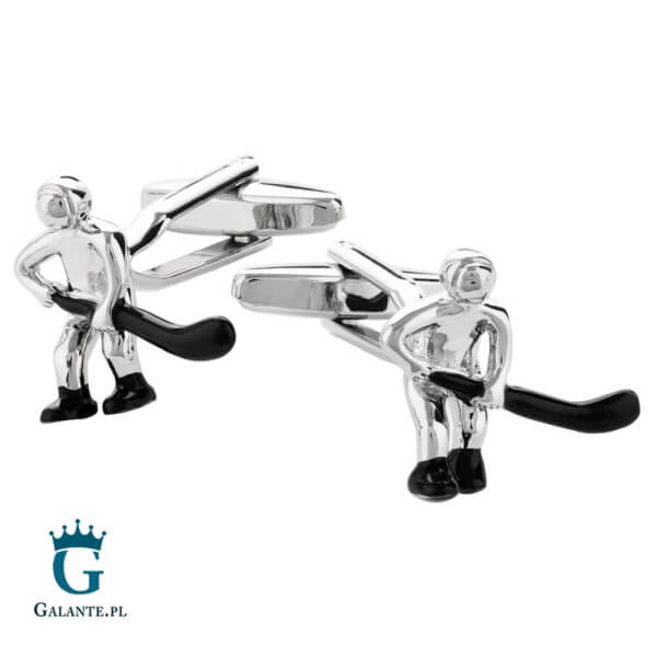 Spinki do mankietów Gracz w Hokeja X2 AJ009