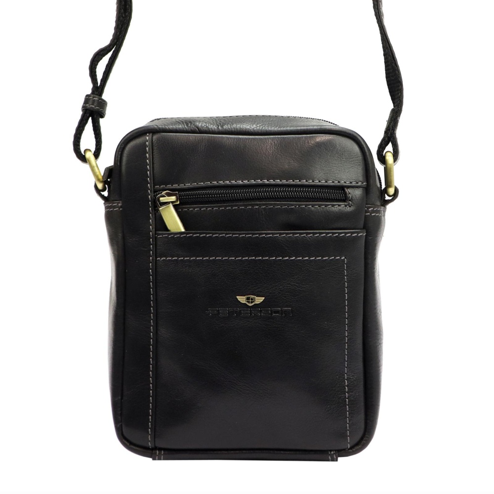 Skórzana nerka męska Visconti V-720 – brązowa