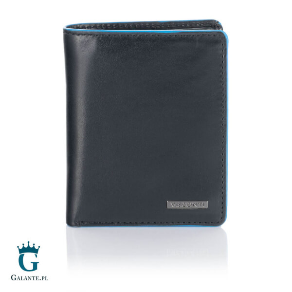 Banknotówka męska skórzana Visconti ALP-84 czarna