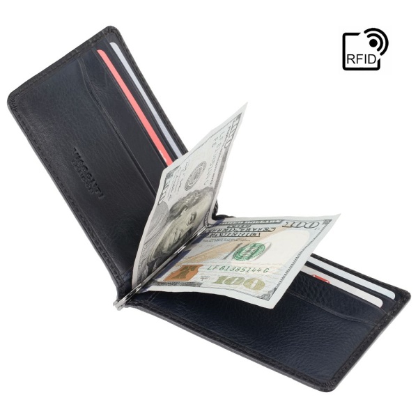 Mała Banknotówka Męska Visconti Atelier AT-70 RFID – granatowy