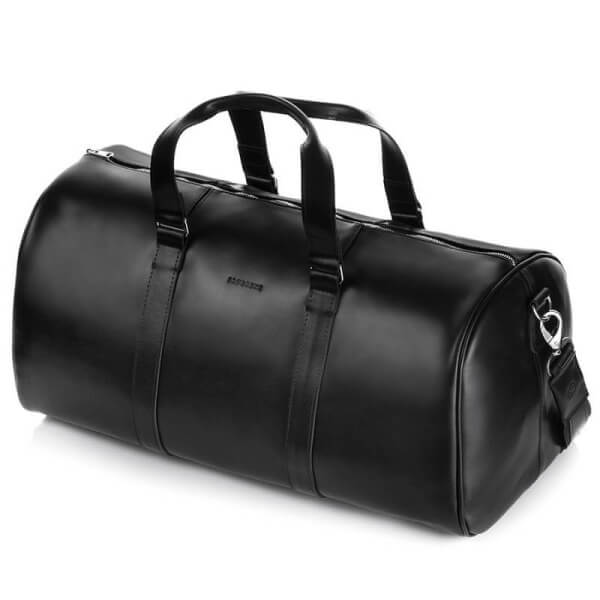 Torba podróżna ze skóry naturalnej Brodrene R20 – czarny