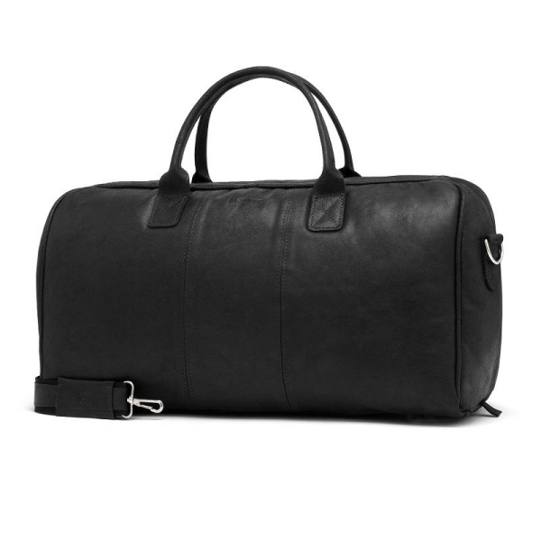 Skórzana torba podróżna na ramię Brodrene BL10 czarna