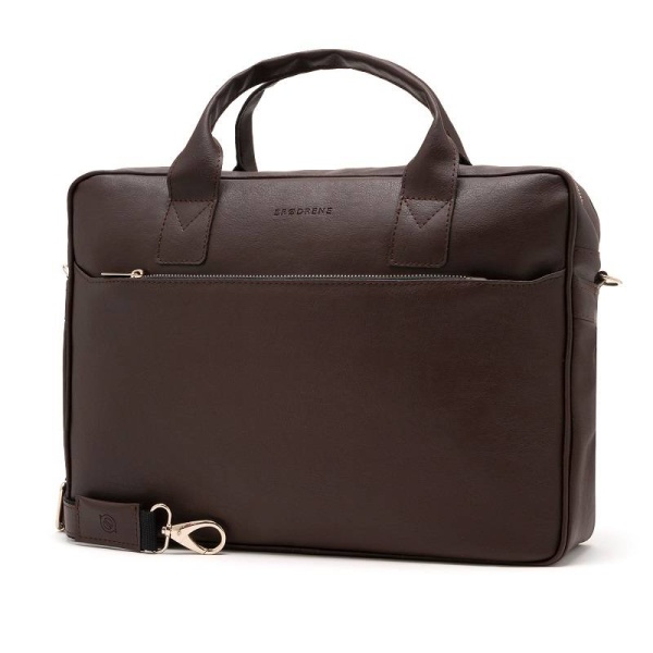 Torba na laptop ze skóry ekologicznej Brodrene B12 – brązowy