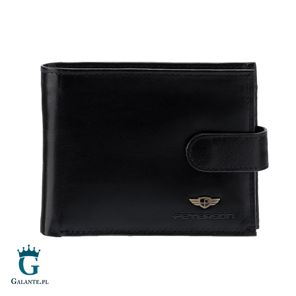 Zapinany portfel męski skórzany PETERSON 380Z