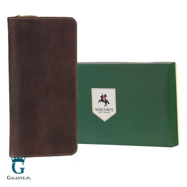 Portfel podróżny Visconti Hunter V-728 RFID – brązowy