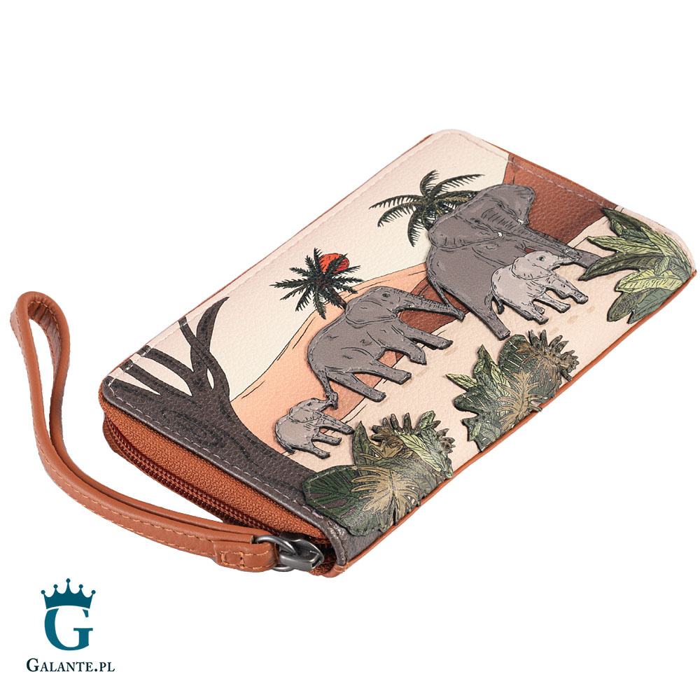 Bilonówka damska skórzana Słonie na Sawannie Yoshi